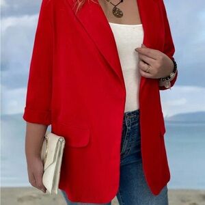 Women's Red Blazer